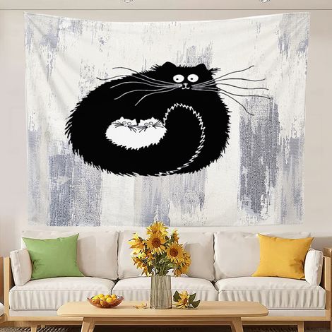 Tapisseries amusantes et colorées pour la chambre à coucher, nappes pour le salon et la chambre à coucher 150x130cm (1/5)