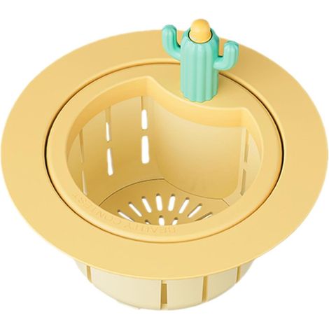Filtre de vidange pour évier, panier de filtre d'évier de cuisine, bouchon de vidange cactus, filtre automatique de déchets, protecteur anti-obstruction, outil de collecte de déchets alimentaires (1/5)