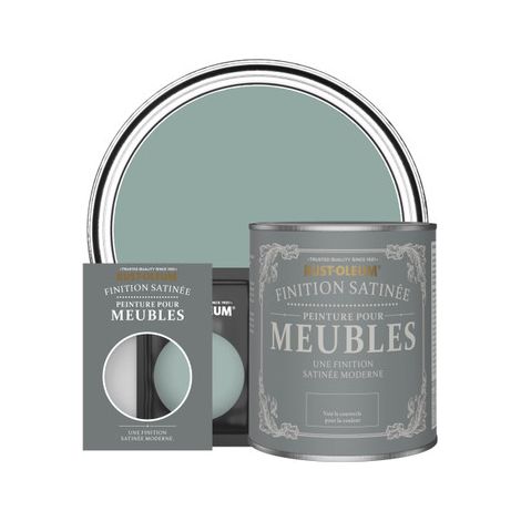 Peinture pour Meubles Finition Satinée - Bleu Gris (1/2)