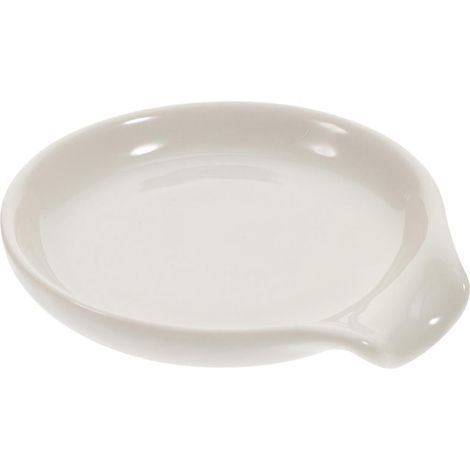 Reislöffelablage, Löffelaufbewahrungsständer, Keramikablage, Tischtablett – 10 x 9 x 1,8 cm – Weiß (1/4)