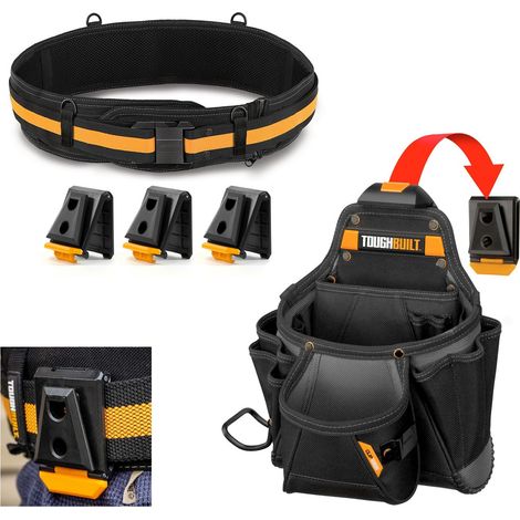 Toughbuilt ClipTech Clip Tech 23 Pocket Contractors Pouch Belt and Set of Clips (1/5)