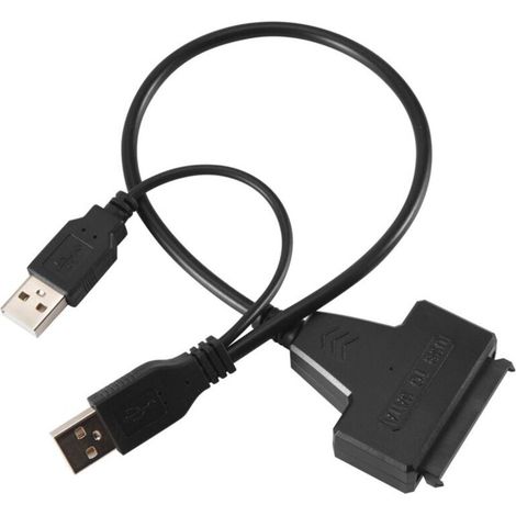 CâBle Adaptateur USB 2.0 Vers SATA 48Cm pour Disque Dur Externe SSD de 2,5 Pouces (1/4)