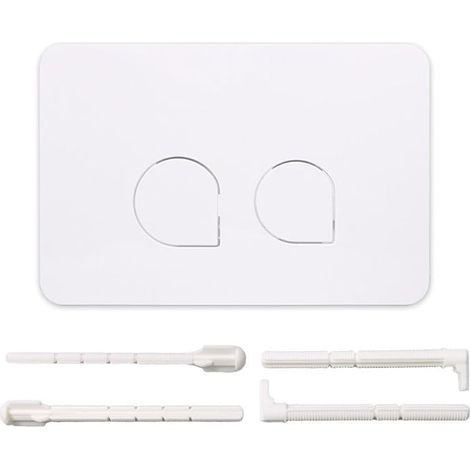 Plaque de chasse d'eau double en plastique blanc avec système d'économie d'eau à deux boutons pour Geberit UP300 UP320 pour séries 01 10 20 21 30 50 60 A(blanc) (1/5)