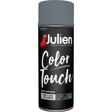 Peinture aérosol Color Touch multi-supports - Satin Anthracite - 400 ml - Julien