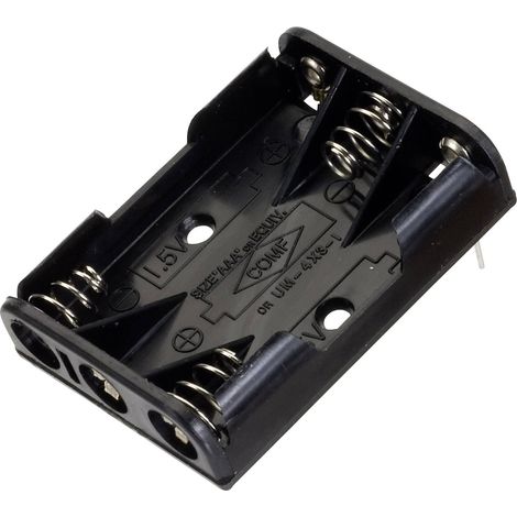 TRU COMPONENTS BH 431-1P Support de pile 3x LR3 (AAA) raccordement par pôles de contact