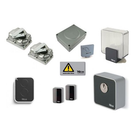 Kit Automazione Motore 24V Interrato Per Cancelli a Battente NICE MFAB3024BDKCE