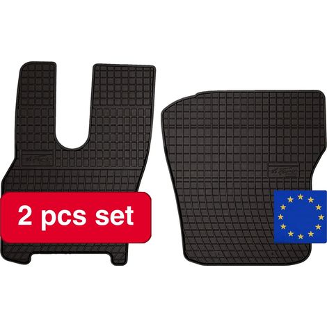 Alfombrillas de goma, diseñadas para el camión DAF XG (2022-), material de goma resistente, fácil de limpiar, ajuste a medida, relleno de fibra sintética. (1/5)