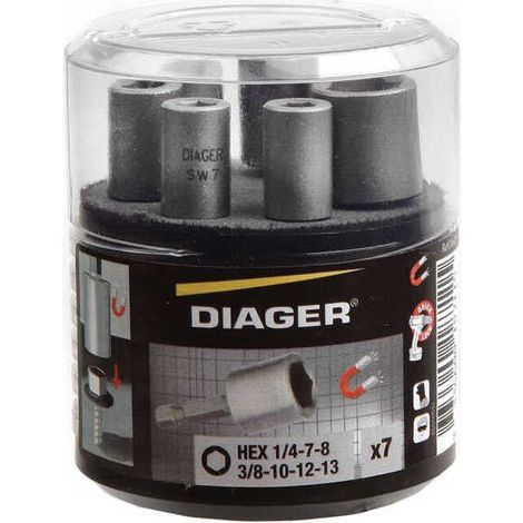 Kit de 7 llaves de vaso estándar magnéticas - U602 (1/2)