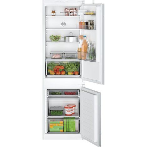 Bosch Bosch Serie 2 KIV86NSE0 frigorifero con congelatore Da incasso 267 L E Bianco