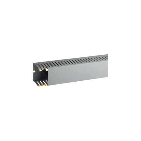 T1-EN 60x60 G Canalina con coestruso morbido modulo 10 feritoia 4, Grigio