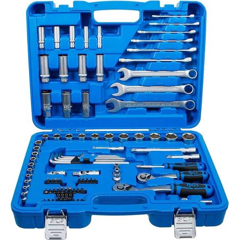 Jeu de Douilles à Six Pans 92 pcs - 6,3 mm (1/4) et 10 mm (3/8) - Acier Résistant - Polyvalence et Précision - D-Work (1/5)