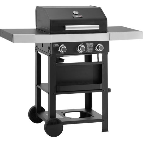 TAINO WABAYA 3+0 Gasgrill Grillwagen 3 Brenner Sear-Burner Schwarz Matt (1/5)