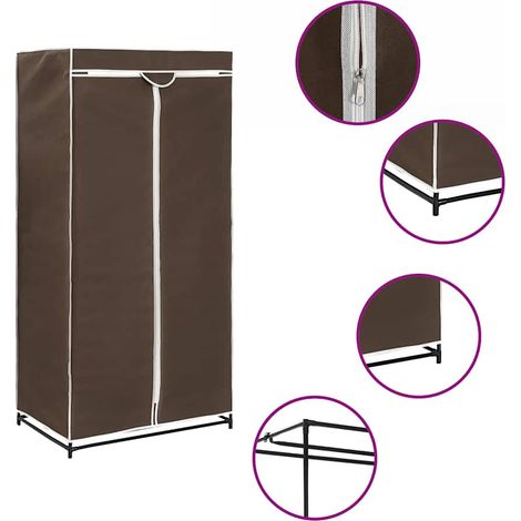Kleiderschrank Braun 75×50×160 cm