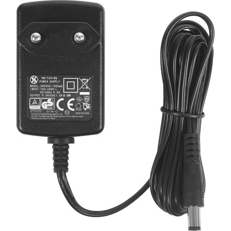 Adaptateur d'alimentation DC 9V 1A, fiche 5,5mm x 2,1mm, Centre Négatif (1/5)
