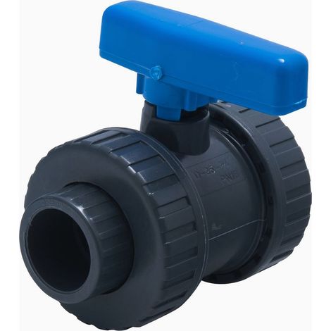 Vanne PVC pression F/F ø25 mm PN16 – Résistante à la corrosion – Installation rapide pour systèmes d'arrosage et d'adduction (1/3)