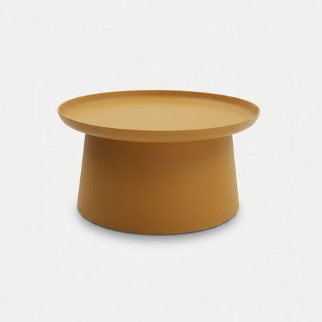Runder Couchtisch 70 cm aus Polypropylen Cres - Gelb (1/3)