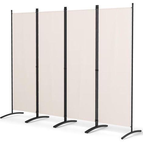 COSTWAY Paravent Intérieur Pliable,Cloison de Séparation avec Charnières Résistantes en Acier, Ecran d’Intimité pour Maison, Bureau, Salle de Bain (220 x 173cm, Blanc) (1/5)