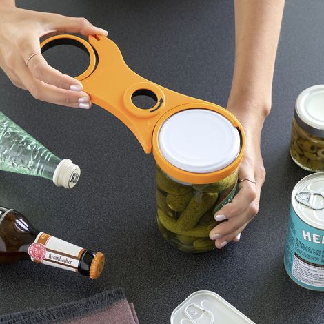 Abrelatas multifuncional 5 en 1 para latas, frascos y botellas