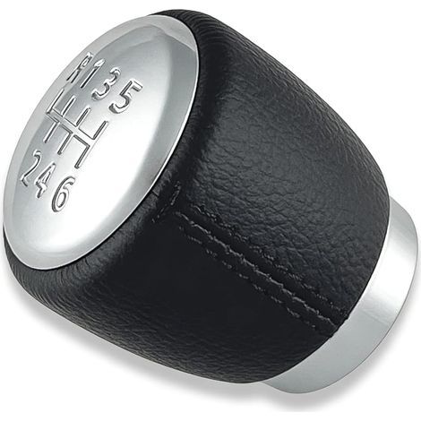 Pommeau de levier de vitesse 6 vitesses avec filetage argenté satiné pour Toyota Avensis T25 Facelift 2006-2009 et RAV4 2005-2012 (1/5)