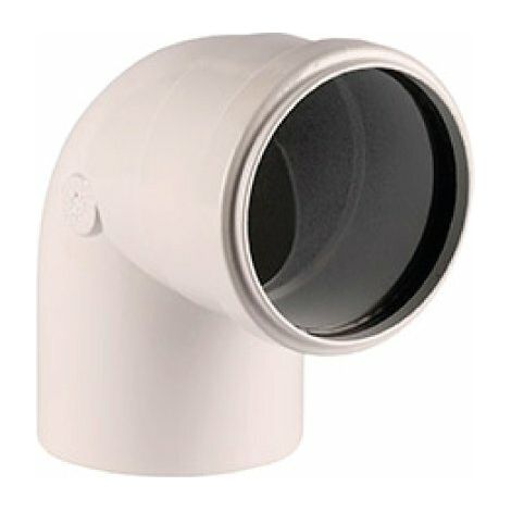 ATI - CURVA 90° IN ALLUMINIO MONOPARETE M/F DN. 60 MM BIANCO 2-96PMF
