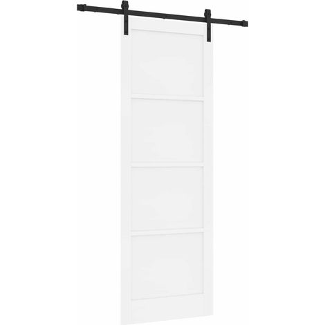 Sliding Door White 83 x 232 cm Solid Pine Wood vidaXL