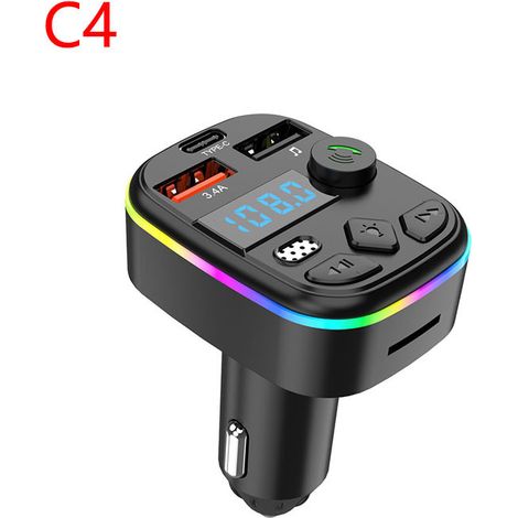 C4 Car Bluetooth MP3 Hands-free Calling Card Player FM Transmitter 3A Bluetooth Car Charger Source -- C10 with Packaging (1/3)