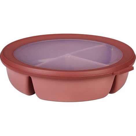 Mepal – Scodella bento bowl Cirqula – Contenitore bento box per frigo, freezer e microonde – 3 scomparti per separare gli alimenti – Contenitore per la preparazione dei pasti – Vivid mauve (1/5)