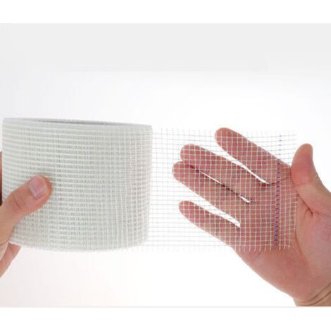 Kit d'étanchéité pour receveur de douche-Bande armature autocollante 8 mailles 5 cm × 25m
