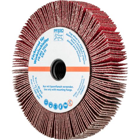 PFERD TOOLS Lamellenschleifrad für Winkelschleifer FR WS Ø 115x20mm 5/8-11 CO-COOL60 für Edelstahl 2 Stk
