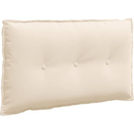 Back Pillow Beige 80 x 50 cm Microfibre Fabric vidaXL