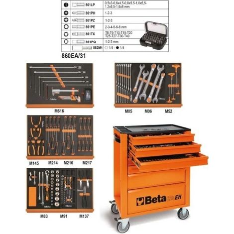 Beta 2400EH/VA-22 Cassettiera con assortimento 148 utensili