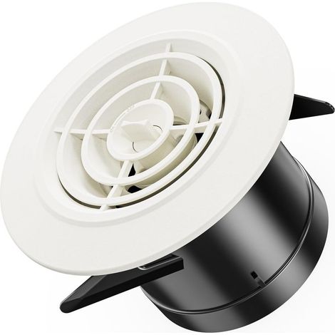 1 - Grille Aération - Grille VMC - Réglable 100mm - Pour Salle de Bain Cuisine Garage - Blanc - 9.5x9.5cm (1/5)