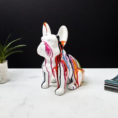 Statue - HOME DECO FACTORY - Bulldog - Céramique - Multicolore