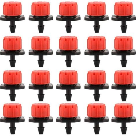 100PCS Goutteurs Irrigation Goutte à Goutte dripper, Buses de Gicleurs Émetteur Jardin, Arrosage Goutte à Goutte Automatique 360° Réglable pour Plante Serre Pelouse DIY (1/5)
