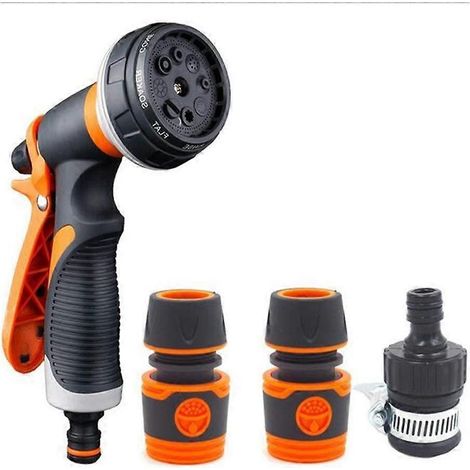 Garden Hose Nozzle Pressure Water Spray Gun with Quick Connect for Car Wash and Gardening (1/5)