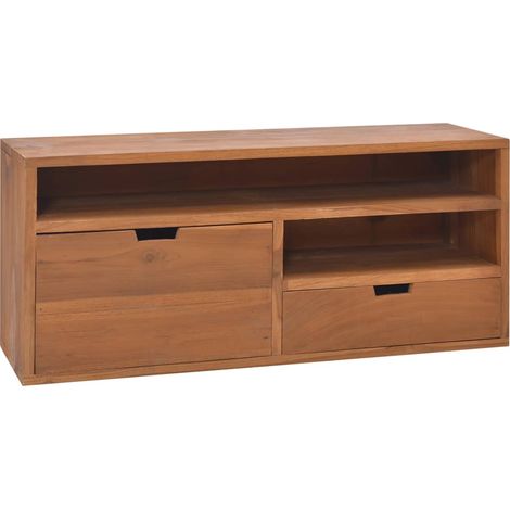 Meuble TV-Banc TV-Meuble Télé 90x30x40 cm Bois de teck massif 527654 (1/5)