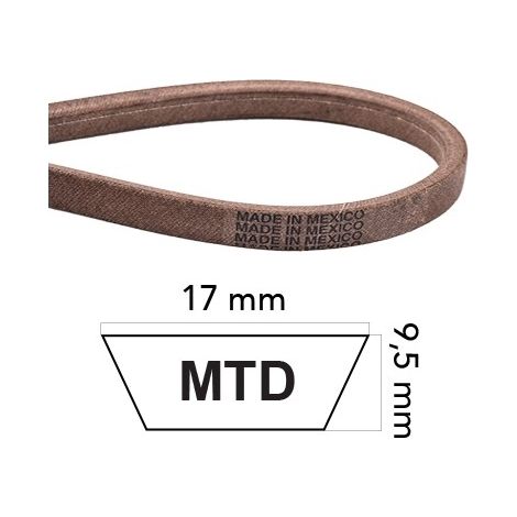 Rasentraktorriemen aus KEVLAR-Profil MT kompatibel MTD 04038