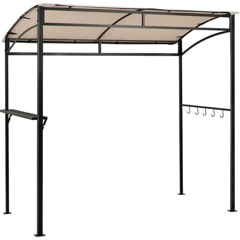 7ft Grill Gazebo Patio Barbecue Canopy Shelter Soft Top Storage Hooks (1/5)