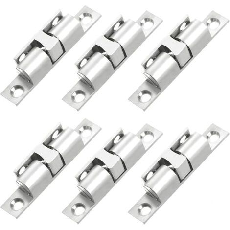 PA Stück Kugelrollen-Türriegel, Doppelrollen-Kugelverschluss für Schrank, Möbeltür, Schrankriegel, Türschloss (Silber) (1/5)