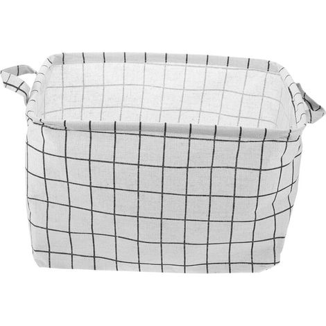 Boîte de rangement pliable en tissu pour coffre de voiture, grand bac blanc (1/5)