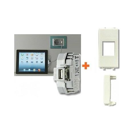 Fanton caricatore presa USB 5V 2,1A compatibile Ave Domus - 82890-AD