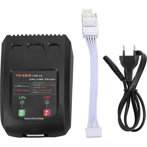 Caricabatterie bilanciato LiHV da 18 W per batterie RC ad alta tensione 2S, 3S e 4S per aerei, auto, barche e giocattoli - Spina UE (1/5)