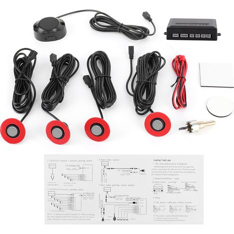 Kit radar de recul intégré 16.5mm pour voiture, assistance de stationnement avec avertisseur sonore, kit auxiliaire argenté (1/5)
