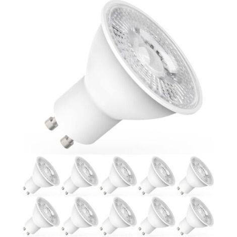 Lot de 10 spots LED GU10, MR16, ampoules 5W pour un éclairage parfait [Classe d'efficacité énergétique D] (1/5)
