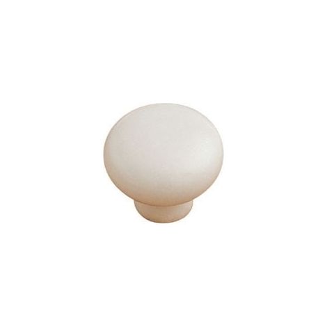 Bouton porcelaine - Diamètre : 32 mm - Hauteur : 25 mm - Décor : Blanc - Matériau : Porcelaine - FOSUN