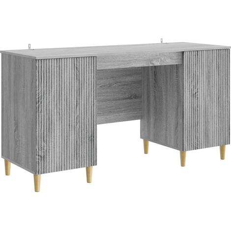 Schreibtisch Graues Sonoma 142,5 x 50 x 75 cm Holzwerkstoff vidaXL