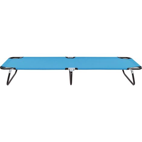 Maison Exclusive - Chaise longue pliable acier bleu turquoise