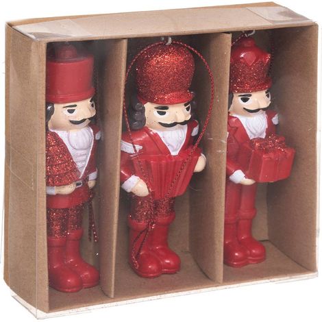 Weihnachtsmotiv Nussknacker Rot x 3 - Feeric lights & christmas