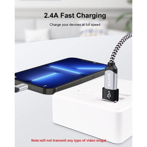 Conecta tus dispositivos sin esfuerzo con este adaptador USB A a USB Tipo C, fácil de usar y seguro, diseñado para una integración perfecta y una carga segura. (1/4)