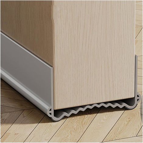 Ecleanfy - Bas de porte isolant 1 m en PVC gris, largeur 5,5–8 cm — joint anti-froid et anti-bruit (1/5)